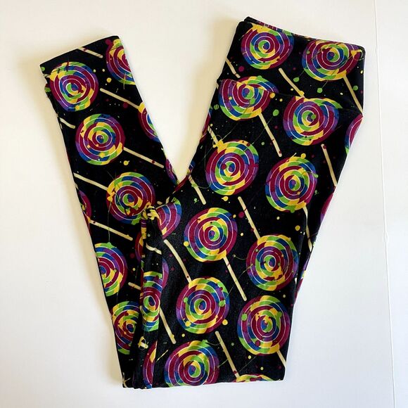 Lularoe Leggings‎ OS One Size LOLLIPOP PRINT - Picture 1 of 5